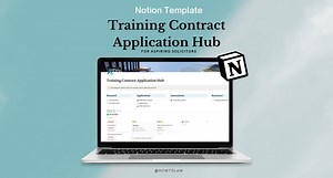 Training Contract Tracker | Notion Template for Law Students | Manage Applications, Deadlines & Interviews - Etsy