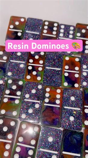 How to Make Custom Galaxy Dominoes 🌌🎲 #shorts #resinart