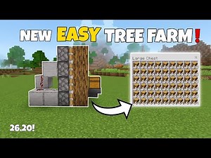 The Ultimate Easy Tree Farm for Minecraft Bedrock 26.20! 😱