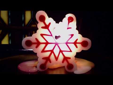 Fiery Highlights - Snowflake Candle Burning Time-Lapse