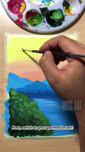 Basic painting tutorial, step by step😍 Watch full video now! - missart2291 #art #howtopaint #missart