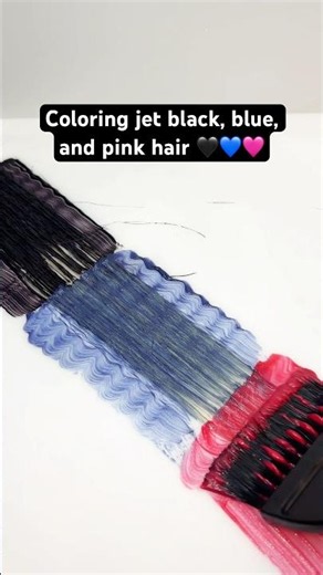 Coloring jet black, blue, and pink hair 🖤💙🩷 Pallure Color Pigment Refresher