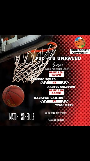Match Schedule for this Week! Come and watch it live #basketballhighlights #PSC #pscleague | Pinoy Sports Community