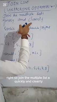 Join the lists using (Unpacking operator *) in python | #python #youtubeshorts