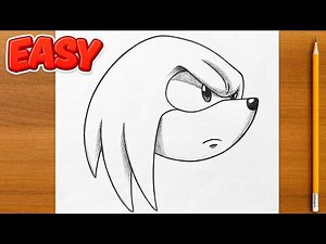 How to Draw Knuckles Step by Step ✏️🔴 | Sonic the Hedgehog Easy 🎮✨