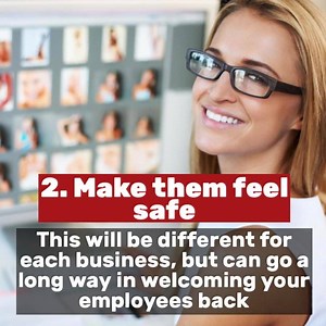 As your employees begin to return to work, there may be some unease in the air. Here are 4 tips to help you boost the morale and ease the transition back into the workplace. | Acuity Insurance | Facebook
