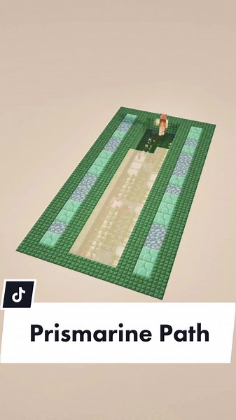 Prismarine Aquarium Path Design for Minecraft
