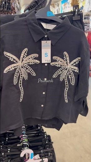 Primark New Women’s trendy 🌴embroidered Coord Set /Shorts #primark #shortsfeed #coordset #beachwear
