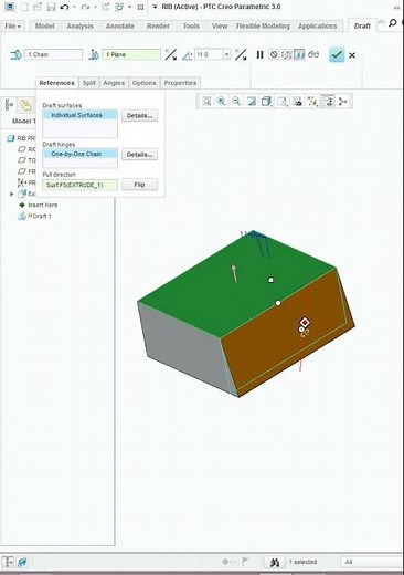 Creo Tutorial for Beginners II Draft Command........#shortsviral #shorts #designer