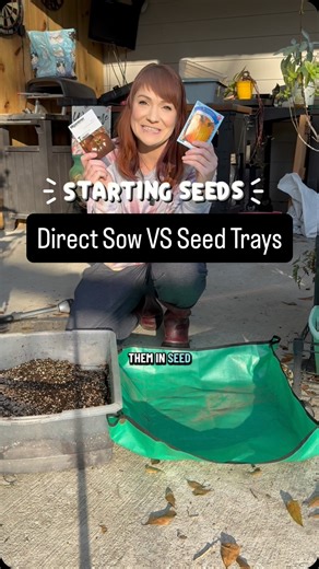 Slightly Knowledgeable Gardener on Instagram: "Direct sowing seeds vs starting seeds indoors 🌱 What’s the best way to start seeds? It depends on the plant, your climate, and your growing goals. Direct sowing means planting seeds straight into the garden where they’ll grow. Perfect for fast growers and plants that hate root disturbance. Starting seeds indoors gives you a head start on the season, stronger seedlings, and better control over temperature and moisture. Both methods have benefits, an