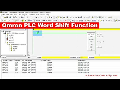 Omron PLC Word Shift Function - WSFT Instruction Explained