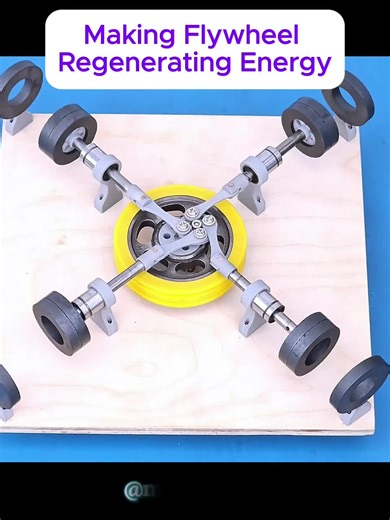 Making Flywheel Regenerating Energy 🧠 #diy #making #foryou #foryoupagе #enginediy