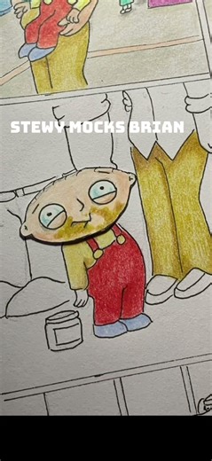 Stewie makes fun of Brian #familyguy #colouring #art #sketch #stewiegriffin #briangriffin