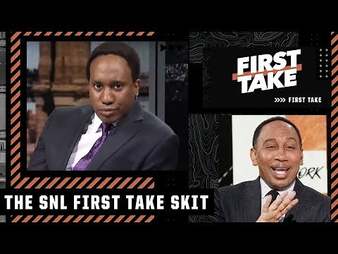 Stephen A. reacts to the SNL First Take skit 🤣