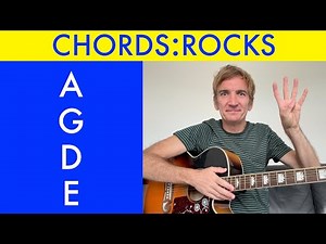 How To Play Rocks (By Primal Scream) on acoustic guitar tutorial lesson (Song with 4 chords)