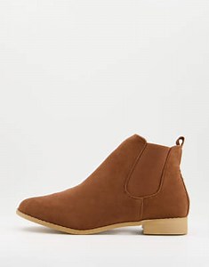 Brave Soul faux suede chelsea boots in tan | ASOS