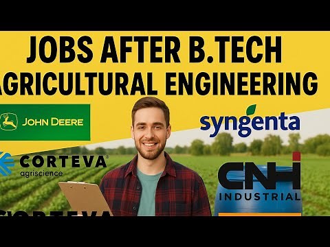 B.Tech Agricultural Engineering Jobs by Agri.Engg.Tech II #agrienggtech #govtjobs