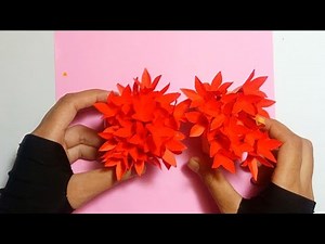 How to make a beautiful paper follower making//Easy paper flowers making