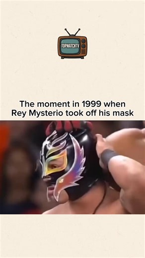 TopWatchTV on Instagram: "When Rey Mysterio revealed his face in 1999, it became one of the most shocking and controversial moments in wrestling history. Known for his legendary mask — a symbol of Lucha Libre tradition and his entire identity in the ring — seeing Rey unmasked stunned fans around the world. The moment felt surreal, almost forbidden, as the young high-flyer stood there without the iconic gear that had defined him since his debut. Even today, fans look back at that unmasking as a p