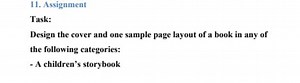 Design the Cover and a Sample Page Layout for a Children's Stor... | Filo