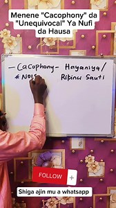 20K views · 939 reactions | Menene "Cacophony" da "Unequivocal" Ya Nufi da Hausa #English #whatsappstatus #facebookpost | Hausawatv | Facebook
