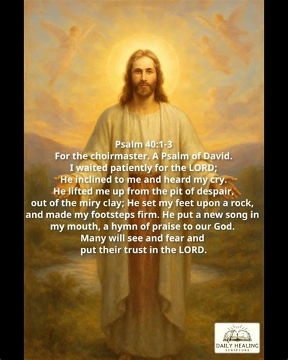 Psalm 40:1-3 - Daily Healing Scripture 6:00AM EST upload #god #healing #jesus #christian