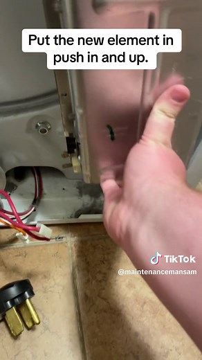 Replacing a dryer heating element #fix #maintenance #repair #work #fyp #dryer #heat