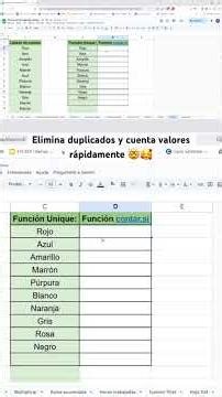 Remove duplicates and count values ​​in Google Sheets #googlesheets #excel #spreadsheetmagic