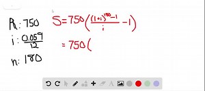 SOLVED:Find the future value of each annuity due. Then determine how much of this value is from contributions and how much is from interest.  750 deposited at the beginning of each month for 15 years at 5.9% compounded monthly