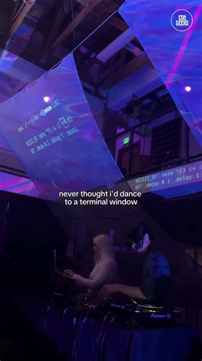 This DJ is literally CODING the music live! #DJDave #LiveCoding #Algorave #SanFrancisco #WomenInTec