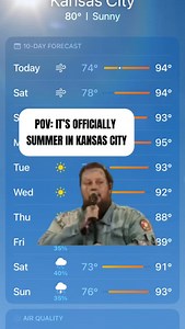 First day of summer in Kansas City and the forecast said: “Hope you like steam rooms.” ☀️🔥 A heat advisory is in effect from 1PM today through 7PM Saturday. Expect heat index values between 100–106, with overnight temps barely dipping below the mid-70s. Hydrate. Find shade. And maybe cancel that afternoon pickleball game. | The KC Scene