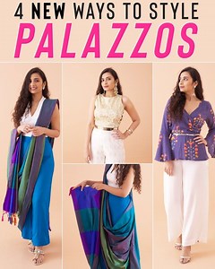 Did you know your comfortable palazzos can look chic too? Watch this video to find out how you can dress up your basic palazzos! | Glamrs