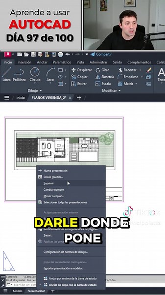 Así se hacen copias de planos en AutoCAD en segundos ¿Tienes un layout bien configurado y no quieres repetir todo el proceso para cada nuevo plano? En este vídeo te muestro cómo copiar presentaciones (layouts) en AutoCAD para crear múltiples planos con la misma configuración de impresión, viewports, escalas y estilos de trazado. 🎯 Perfecto para proyectos grandes donde necesitas mantener un estilo uniforme en todas las hojas. ✅ Cómo copiar una presentación con clic derecho (duplicar layout) ✅ Qu