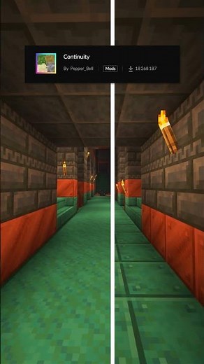 BEST Texture Pack/Mod: Continuity Minecraft #shorts