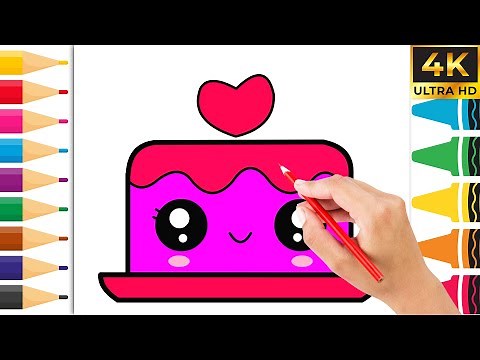 How to Draw Cute Cake 🎂 | Easy Drawing for Kids Step by Step