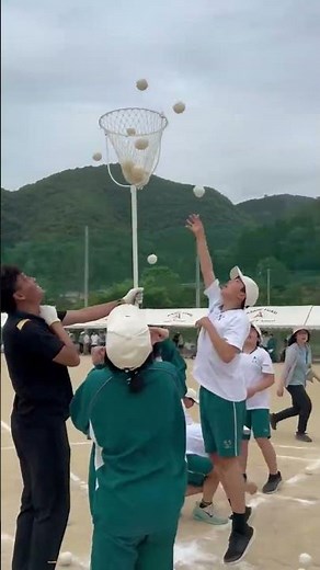 中2B 玉入れ予行練習