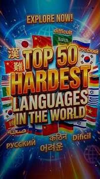 Top 50 Hardest Languages in the World #shorts