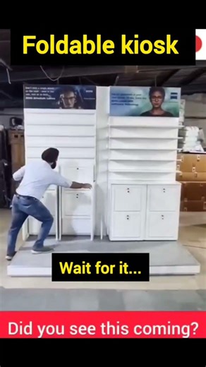 Foldable Mall Kiosk with Lighting | Portable Retail Kiosk for Shops & Malls