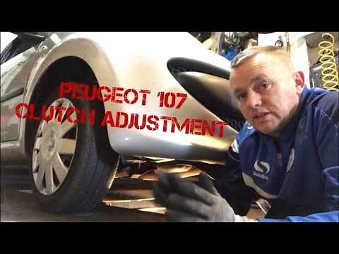 PEUGEOT 107 CLUTCH CABLE ADJUSTMENT, same as Toyota AYGO Citroen C1