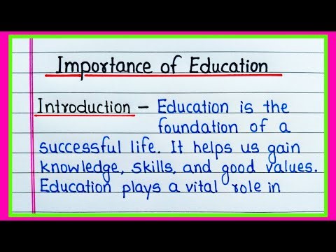 Essay on Importance of Education in English | How to write an essay on Importance of Education