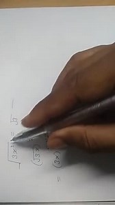 How to solve underroot 3×²... | Filo