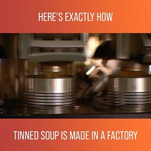 15K views · 407 reactions | From the meticulous selection of fresh ingredients to state-of-the-art machinery, watch as skilled professionals ensure each can meet the highest quality standards for your tinned soups. #HowItsMade Watch full episodes on discovery+: https://bit.ly/3HfHr6e | Love How It’s Made | Facebook