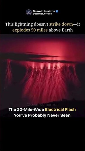 This Lightning Explodes Upward 50 Miles Above Earth—Not Downward Like You Think #earth #trending