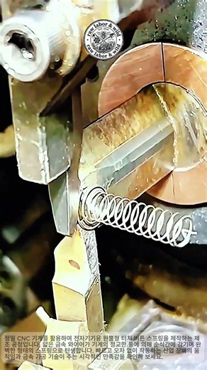 【驚異の製造技術】金属ワイヤーが一瞬でスプリングに変わる自動成形工程 #ばね製造 #金属加工 #精密加工 #Manufacturing #Metalwork