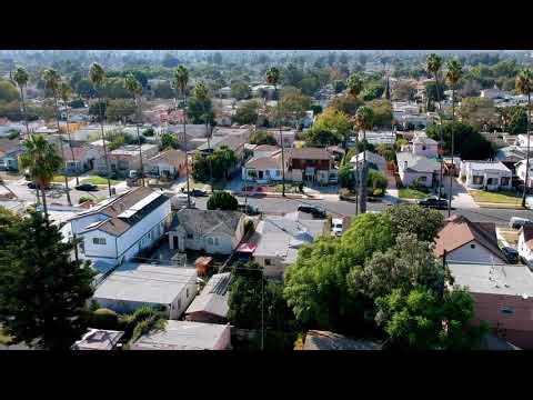 4K Free Stock Footage – Los Angeles Traffic & Homes (Drone View) | No Copyright City Video