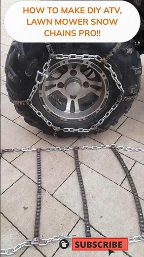 How I Make Snow Chains for ATV / Ride-On Mower – DIY! #snow chains #atv #make snow chain, #diy
