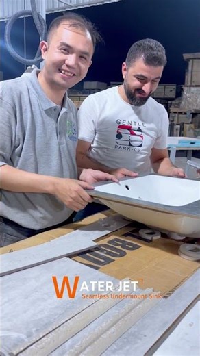 SeamlessTake a look at the manufacturing of ceramic seamless undermount sinks with waterjet cutting