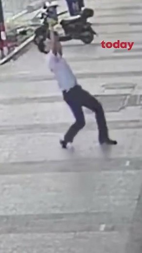 'Barehanded baby catching hero' saves toddler falling from 6th storey apartment in China