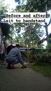 Before and after Lsit to handstand progression #progression #2025goals #calisthenics | AraThenics