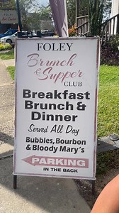Let’s vibe our way to brunch in downtown Foley, AL! Open 7-3 for all your yummy needs including our French Toast Sandwich, Espresso Martinis and More! #cozy #brunchtime #brunch #foleymainstreet #foleyalabama #downtownfoley #localbusiness | Foley Brunch & Supper Club